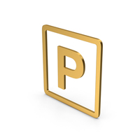 Symbol Parking Gold PNG & PSD Images