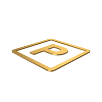 Gold Symbol Parking PNG & PSD Images