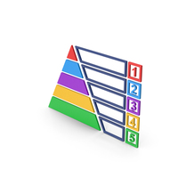 Symbol Pyramid Graph Chart Colored PNG & PSD Images