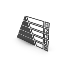 Symbol Pyramid Graph Chart Black PNG & PSD Images