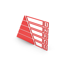 Symbol Pyramid Graph Chart Red PNG & PSD Images