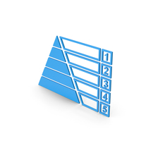 Symbol Pyramid Graph Chart Blue PNG & PSD Images