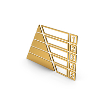 Symbol Pyramid Graph Chart Gold PNG & PSD Images