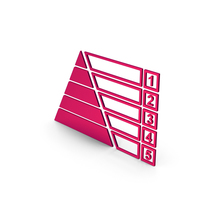 Symbol Pyramid Graph Chart Metallic PNG & PSD Images