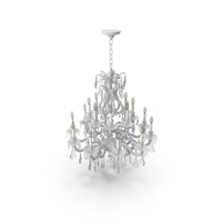 Baroque White Chandelier PNG & PSD Images
