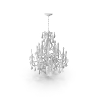 Baroque White Chandelier PNG & PSD Images