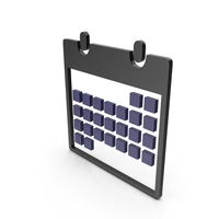 Calendar Black and Dark Blue Symbol PNG & PSD Images
