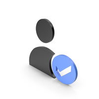 Verified User Black and Blue Icon PNG & PSD Images