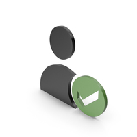 Verified User Black and Green Icon PNG & PSD Images