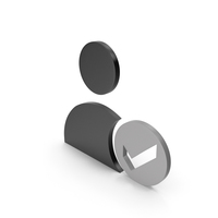 Verified User Black and Grey Icon PNG & PSD Images