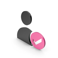 Verified User Black and Pink Icon PNG & PSD Images