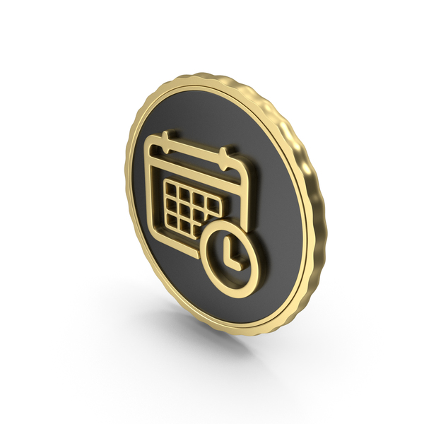 Logo Clock Time Calendar Gold PNG & PSD Images