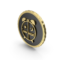 Logo Clock Time Day and Night Gold PNG & PSD Images