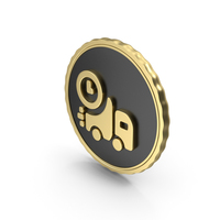 Logo Clock Time Delivery Truck Gold PNG & PSD Images