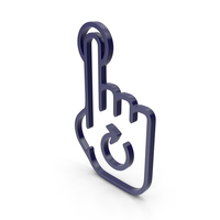 Rotate Finger Dark Blue Icon PNG & PSD Images