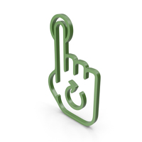 Rotate Finger Green Icon PNG & PSD Images