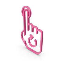 Rotate Finger Pink Icon PNG & PSD Images