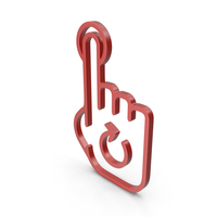 Rotate Finger Red Icon PNG & PSD Images