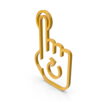 Rotate Finger Yellow Icon PNG & PSD Images