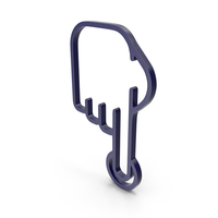 One Finger Dark Blue Icon PNG & PSD Images