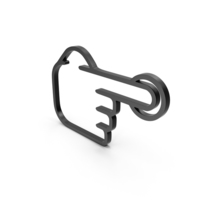 One Finger Black Icon PNG & PSD Images
