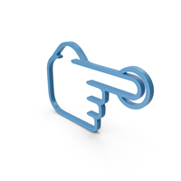 One Finger Blue Icon PNG & PSD Images