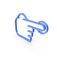 One Finger Blue Icon PNG & PSD Images