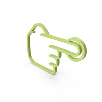 One Finger Green Icon PNG & PSD Images