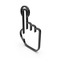 One Finger Black Icon PNG & PSD Images