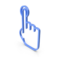 One Finger Blue Icon PNG & PSD Images