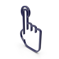 One Finger Dark Blue Icon PNG & PSD Images
