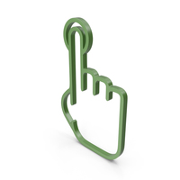 One Finger Green Icon PNG & PSD Images