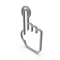 One Finger Grey Icon PNG & PSD Images