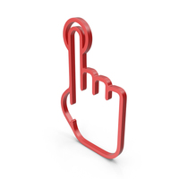 One Finger Red Icon PNG & PSD Images
