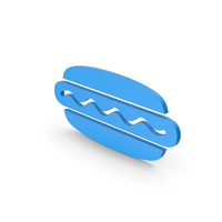 Symbol Hot Dog Blue PNG & PSD Images