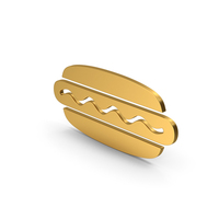 Symbol Hot Dog Gold PNG & PSD Images