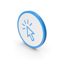Icon Click Blue PNG & PSD Images