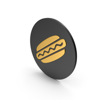Hot Dog Gold Icon PNG & PSD Images