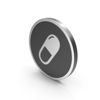 Silver Icon Pill Capsule PNG & PSD Images