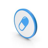Icon Pill Capsule Blue PNG & PSD Images
