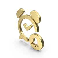 Logo Clock Alarm Set Gold PNG & PSD Images