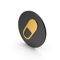 Pill Capsule Gold Icon PNG & PSD Images