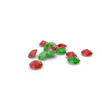 Pile Of Diamonds Red Green PNG & PSD Images