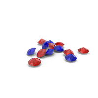 Pile Of Diamonds Red Blue PNG & PSD Images