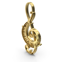 Clef Music Design Gold PNG & PSD Images