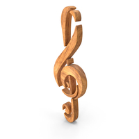 Clef Music Design Wood PNG & PSD Images