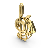 Clef Music Design Gold PNG & PSD Images