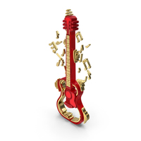 Guitar Sound Musical Instrument Gold PNG & PSD Images