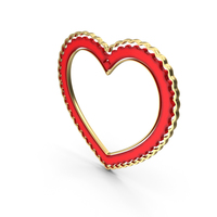 Heart Love Frame Gold PNG & PSD Images