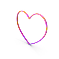 Heart Love Frame Colored PNG & PSD Images